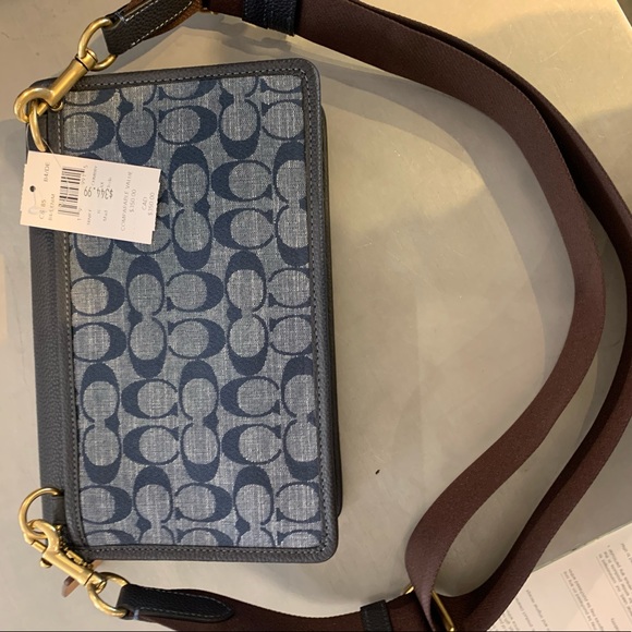 NWT Coach Turner Flap Crossbody In Signature Chambray - Picture 3 of 7